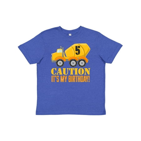 Inktastic 5th birthday construction cement mixer -five years o Youth T-Shirt