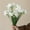 White, variant on Multi-head Daffodil Simulation Flower Arrangement Silk Flower Dried Flower Arrangement-White&Yellow