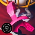 thumbnail image 4 of SAFEJAWZ Football Mouth Guard, Sports Lip Guard with Connected Strap, Adult and Youth Mouthpiece, One Size Pink, 4 of 6