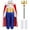 White + Red, variant on IBTOM CASTLE Toddler Kids Boys Prince Charming Costume Halloween Cosplay Prince Dress up Birthday Royal Prince Outfits for Child 8-9 Years Blue + Red