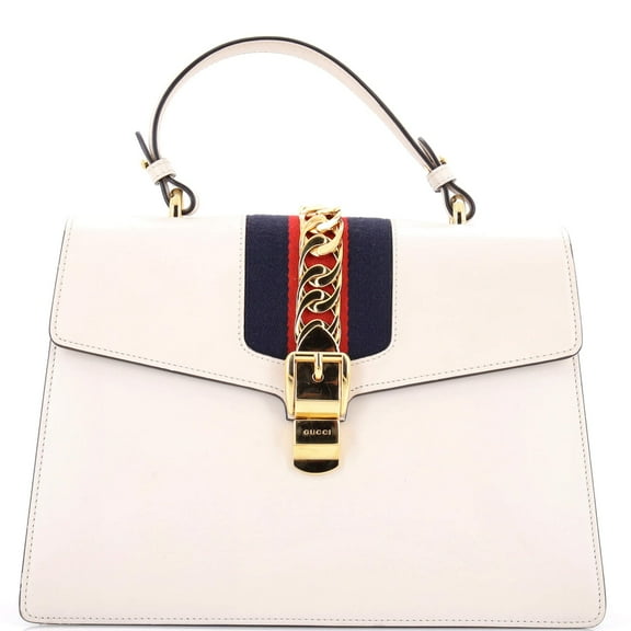 Pre-Owned Gucci Sylvie Top Handle Bag Leather Medium By Rebag