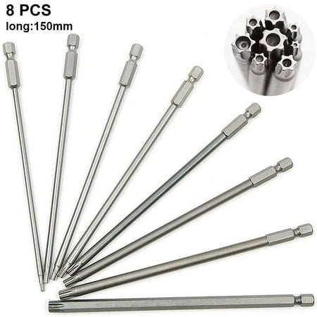 

Torx Bits Set Hex Shank S2 Premium Steel Torx Head Drill Bit Set Magnetic Tips Muti-Size Perfect for Power Drills and Impact Drivers