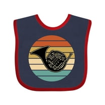 Inktastic French Horn Retro Music Sunset Boys or Girls Baby Bib