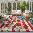 thumbnail image 2 of Area Rugs 4'x6'. Indenpendence Day Carpet Runner Indoor Outdoor Rugs Home Decor Aesthetic, 4th of July Red Blue American Flag Non Slip Mats Washable Accent Rug for Living Room Bedroom, 2 of 8
