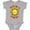 AC-Heather Grey, variant on Little Ray of Sunshine Cute Smiling Yellow and Orange Sun Boys or Girls Baby Bodysuit