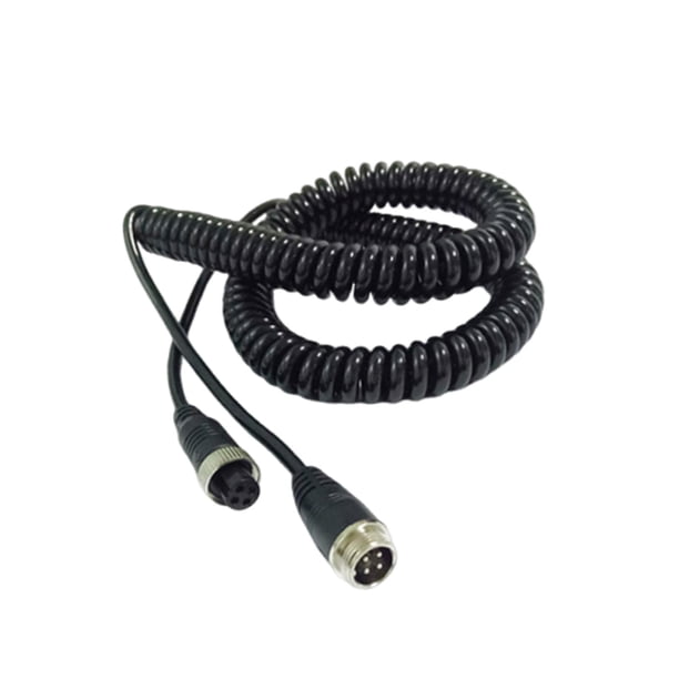 Cable espiral telescópico de vídeo, extensión de cable en espiral, conector de aviación para cosechadora de cables para camión 6 millones
