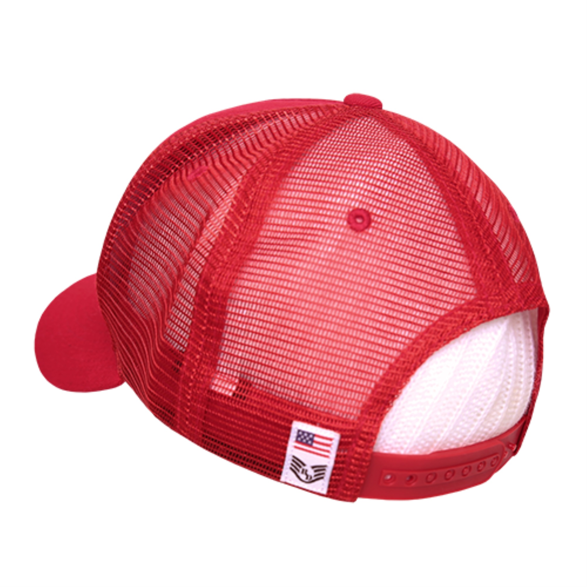 Rapid Dominance A12-USA-RED 5 Panel Trucker Cap - Red&#44; Rubber US Flag - image 3 of 4