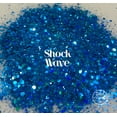 thumbnail image 2 of Glitter Heart Co. - High Quality Polyester Glitter - Shock Wave - 2oz Bag - Color Shift Blue Teal Chunky Mix, 2 of 2