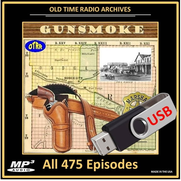 Gunsmoke: All 475 Radio Episodes in MP3 [USB Flash Drive]