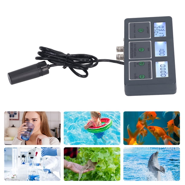 Probador De Agua 8 En 1, PH EC SALT ORP TDS CF TEMP Temperatura Humedad Medidor Multiparámetro