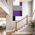 thumbnail image 4 of Canvas Wall Art, Purple Grey Framed Canvas Prints for Hallway Bedroom, Modern Purple Geometric Oversized Gallery Wrapped Wall Decor for Home Office, Gifts, 24"x48" Ship Next Day, 4 of 9