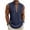 Navy, variant on Guluxicc Men's Tank Tops Drawstring Tie Neck Solid Color Sleeveless Tops Summer Outdoor Casual Beach Shirts
