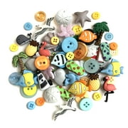 Buttons Galore Value Pack of Buttons for Crafts and Sewing-Beach and Nautical- 50  Buttons