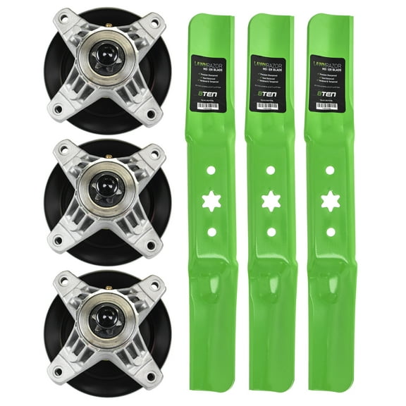 8TEN Spindle High Lift Blade Kit for MTD Cub Cadet XT1-LT54 MK1002302