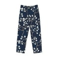 thumbnail image 4 of Haiem Cherry Blossoms on Navy Background Men's Pajama Pants Ultra Lightweight Pjs Bottoms Sleepwear Bottom Pants with Pocket Drawstring-Large, 4 of 9