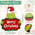 thumbnail image 4 of Decoraciones navideñas: letrero de madera con texto "Feliz Navidad", gnomo, adornos navideños colgantes para árbol de Navidad, pared, puerta, decoración del hogar, 4 of 4