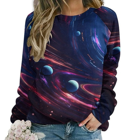 Galaxy Star Outer Space Mom Sweatshirt For Women Long Sleeve Pullover