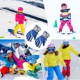 thumbnail image 4 of Yuarrent 1 par de manoplas para niños impermeables de invierno para niños accesorios de esquí fáciles de combinar artículos deportivos para Suministros térmicos Azul, 4 of 6