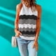 thumbnail image 2 of Camisetas sin mangas con cuello halter, chaleco de verano, camiseta elegante con bloques de color para mujer, 2 of 5