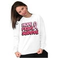 thumbnail image 4 of Hope Fight Survive Breast Cancer Women Crewneck Sweatshirt Brisco Brands S, 4 of 6