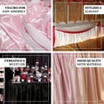 thumbnail image 3 of Efavormart White Satin Table Skirt for Kitchen Dining Catering Wedding Baby Shower Birthday Party Decorations Events 21ft, 3 of 7