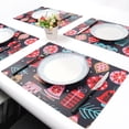 thumbnail image 1 of Coxeer Ensemble de Table de Noël en Faux Cuir Rectangulaire pour Table de Fête, 1 of 9