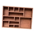 thumbnail image 6 of Multi Compartments Wooden Jewelry Display Miniature Trinket Shelf Tray Durable Wood for Small Accessories Organizer, 6 of 9