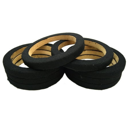 10 Pieces 6.5 Inch MDF Wood Speaker Spacer Rings with Black Carpet 5