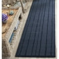 thumbnail image 2 of SAFAVIEH Martha Stewart Freehand Stripe Wool Area Rug, Wrought Iron, 8' x 8' Round, 2 of 4