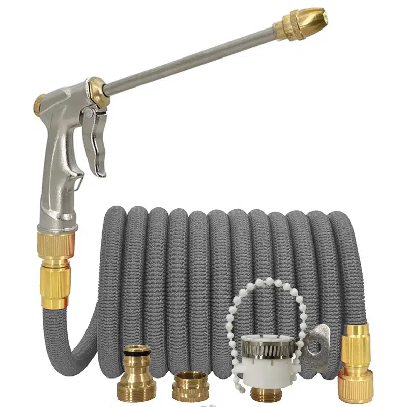 High Pressure Car Wash Water Gun, Retractable Water Hose, Metal Spray