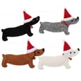 thumbnail image 1 of FELTECHELECTR 4 adornos colgantes exquisitos para árbol de Navidad con forma de perro salchicha, suministros para fiestas., 1 of 6