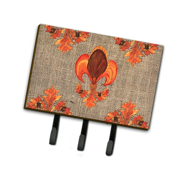 Thanksgiving Turkey Fleur de lis Leash or Key Holder