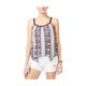 thumbnail image 1 of Camiseta sin mangas con dobladillo de pañuelo Estampado American Rag para mujer negro XX-Small, 1 of 1
