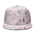 thumbnail image 2 of Nautical Coastal Paradise Hat - Tropical Sunset Palm Tree Snapback, Full Panel Flat Brim Cap for Men & Women, Beach Vacation Essential, 2 of 4