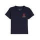 thumbnail image 1 of Camiseta Tommy Hilfiger para niños de manga corta con cuello en V, color azul marino, 12-14 años, 1 of 3