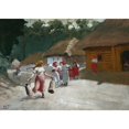 thumbnail image 2 of Włodzimierz Tetmajer 18x14 Black Ornate Wood Framed Double Matted Museum Art Print Titled - Talking on a Rural Road (Between 1905 and 1915), 2 of 5