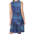 thumbnail image 2 of Aurora borealis Art Spring Summer Dresses for Women Fashion T-shirt Dress Casual Sleeveless Loose Sundress with Pockets, 2 of 5