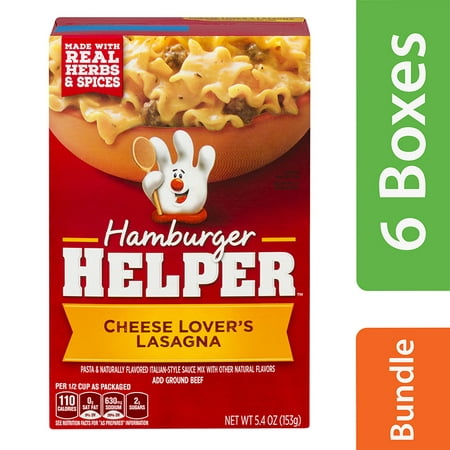 (6 Pack) Hamburger Helper Cheese Lover's Lasagna Hamburger Helper 5.4