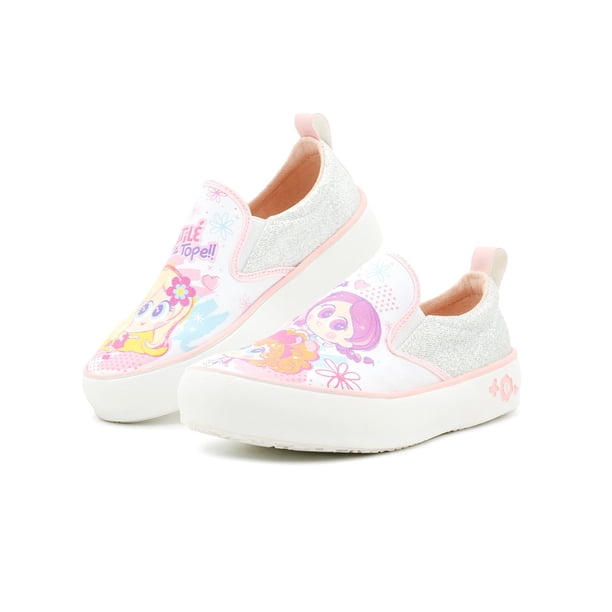 Tenis Distroller Slip-on Para Niña Casuales Color Plata plateado 23.5