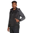thumbnail image 3 of 9 Crowns Men's Slim Fit Removable Hood Quilted Jacket (Style A - Black, X-Large), 3 of 7