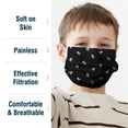 thumbnail image 4 of WeCare Disposable Face Mask, 3-Ply with Ear Loop (50 Individually Wrapped) - For KIDS - Skull Bones, 4 of 4