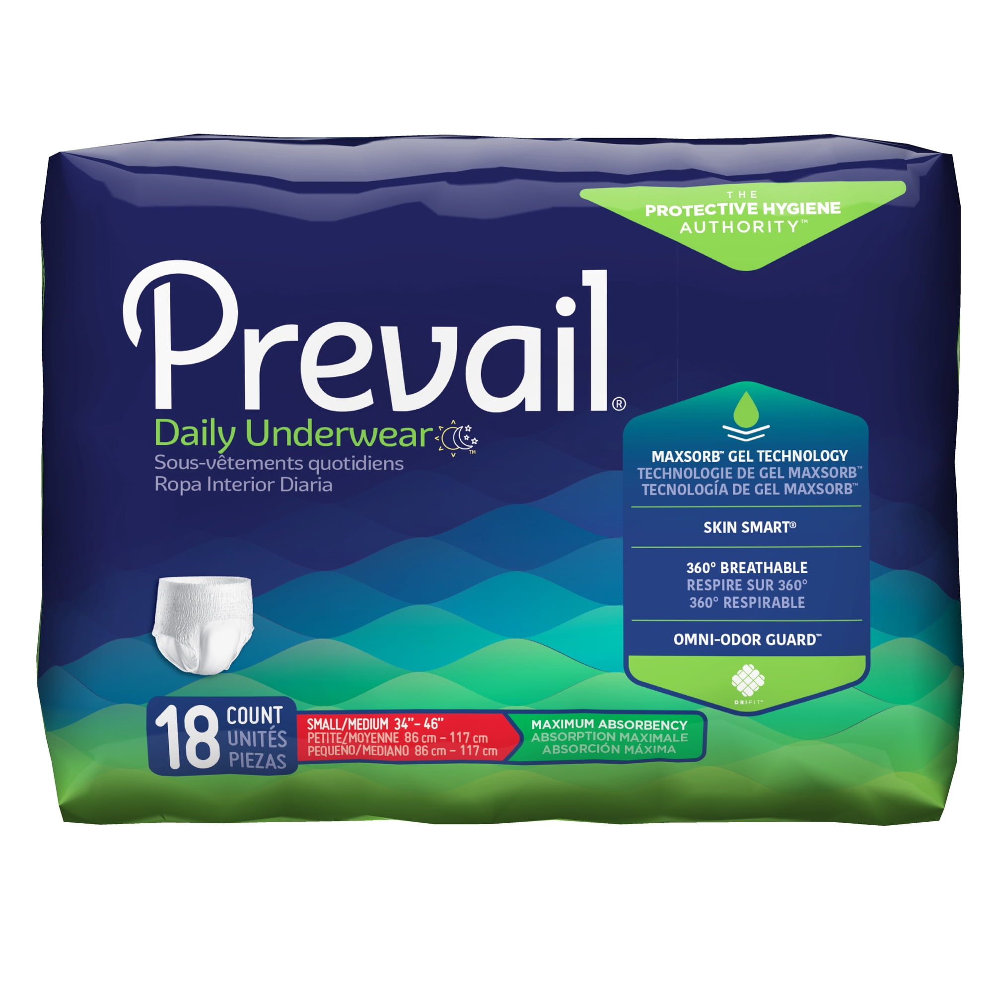 Prevail Disposable Underwear Pull On with Tear Away Seams