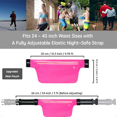 thumbnail image 2 of Slim Reflective Running Fanny Pack, Water Resistant Exercise Workout Pouch Lightweight Waist Pack - rose Red, 2 of 5