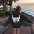 thumbnail image 3 of Kiijoy Girls Graphic Hoodie Casual Wing Print Long Sleeve Hooded Sweatshirt, Sizes 1-13, 3 of 6