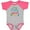 Baseball Heather and Hot Pink, variant on Inktastic My Pappy Loves Me Boys or Girls Baby Bodysuit