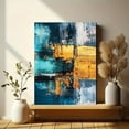 thumbnail image 6 of Abstract Teal and Gold Canvas Art Print Perfect for Living Room Bedroom Office Dining Room and Hallway Decoration., 6 of 8