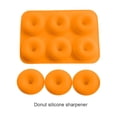 thumbnail image 4 of Decodeary 6-Cavity Silicone Donut Baking Pan Non-Stick Mold Kitchen Decor Tools Orange 1Set, 4 of 6