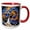 Red/White, variant on 3drose, Dragon Metal Sculpture, Jade Buddha Temple Jufo Si, Shanghai, China, 11oz Two-tone Blue Mug