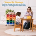 thumbnail image 3 of ECR4Kids Mobile Storage Organizer and 15 Removable Plastic Bins, Kids Furniture, Sand/Assorted, 3 of 9