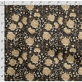 thumbnail image 4 of Soimoi Chinese Floral Printed, Cotton Satin Spandex, Sewing Fabric by The Yard 54 Inch Wide, Decorative Fabric for Dresses and Home Accents, Dark Olive Green, 4 of 5
